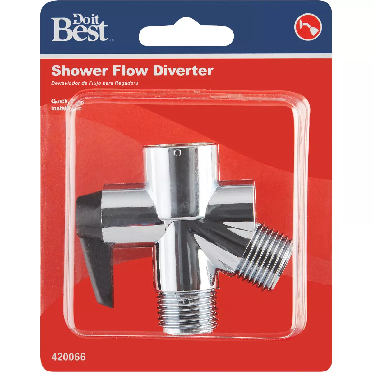 Do it 1/2 In. Chrome Plastic Shower Diverter