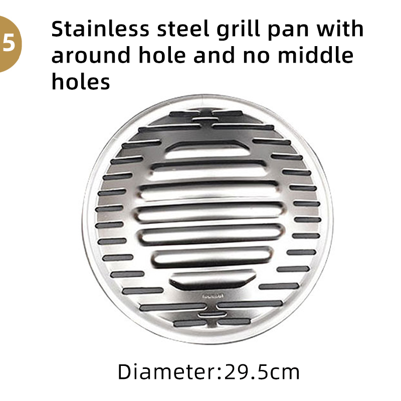Wholesale Korean Commercial Restaurant Barbecue Accessories Grill Plate Stainless Steel Pan