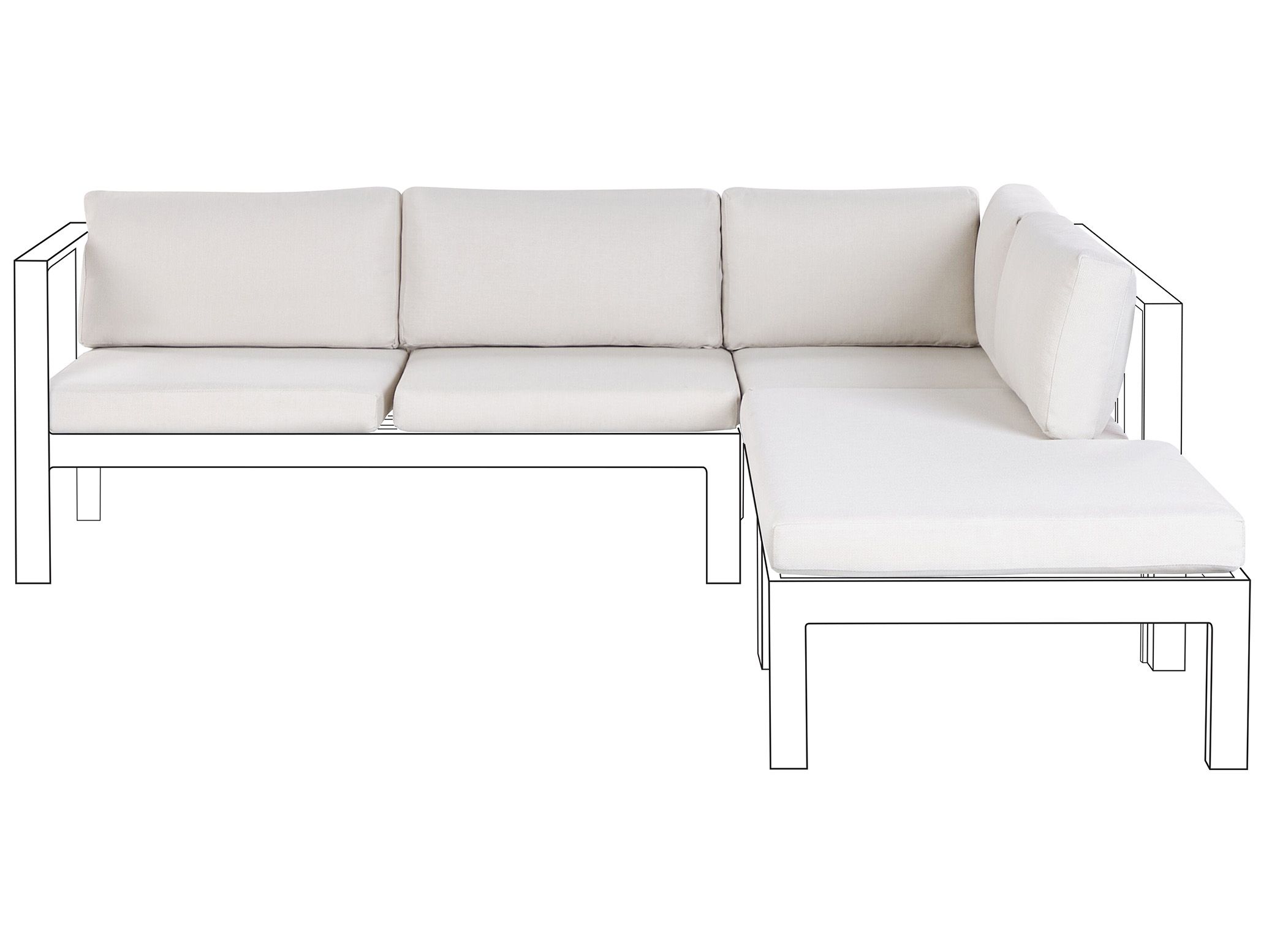 Outdoor Cushion Cover Set MESSINA Off-White
