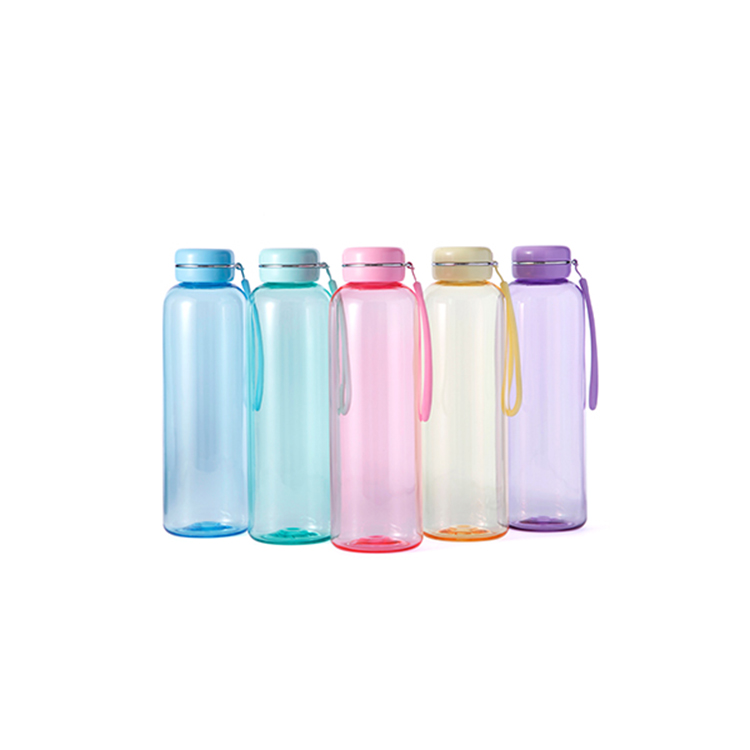 BPA Free 650ml Macaron Lid Clear Plastic Sports Water Bottle Direct Drinking Feature Eco-Friendly Applicable for Boiling Water