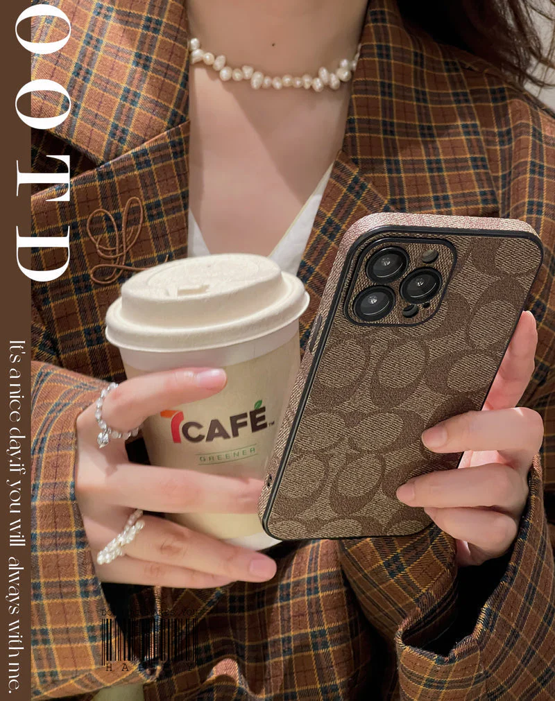 Coach iPhone Case  Coffee -QB240402 - Wholesale & Influencer