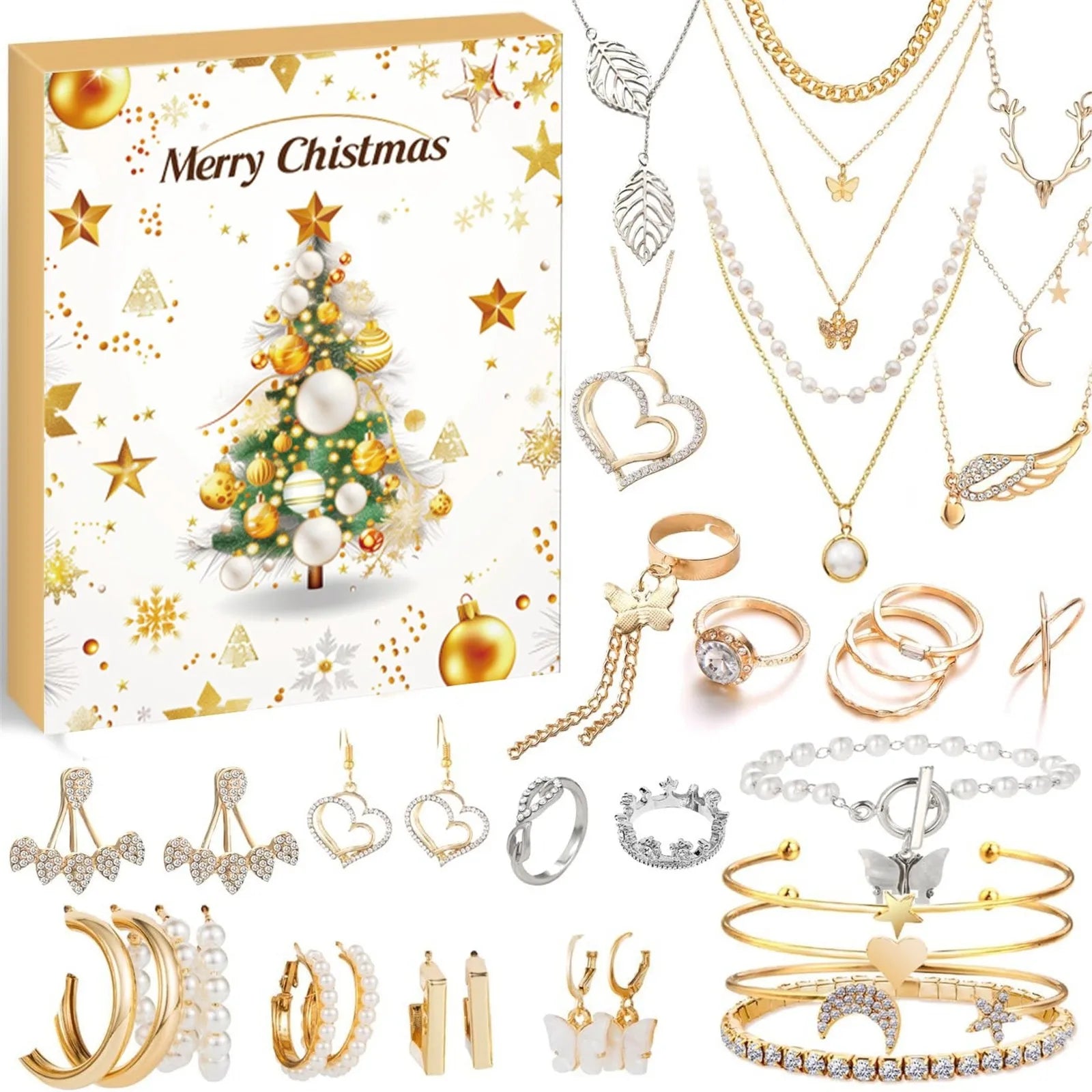 Kerst Adventskalender met 24 Unieke Accessoires voor Feestelijke Decoratie en Aftelling voor Kinderen