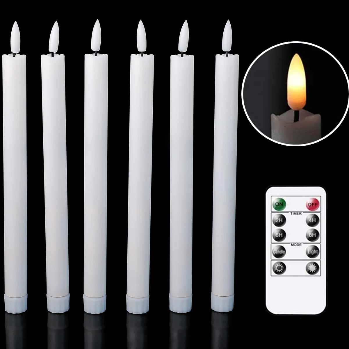CandleGleam | LED Kegelkaarsen met Warme Gele Gloed