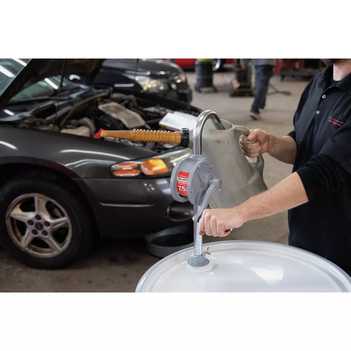 Fill-Rite Rotary Hand-Operated Fuel Transfer Pump with Pail Spout