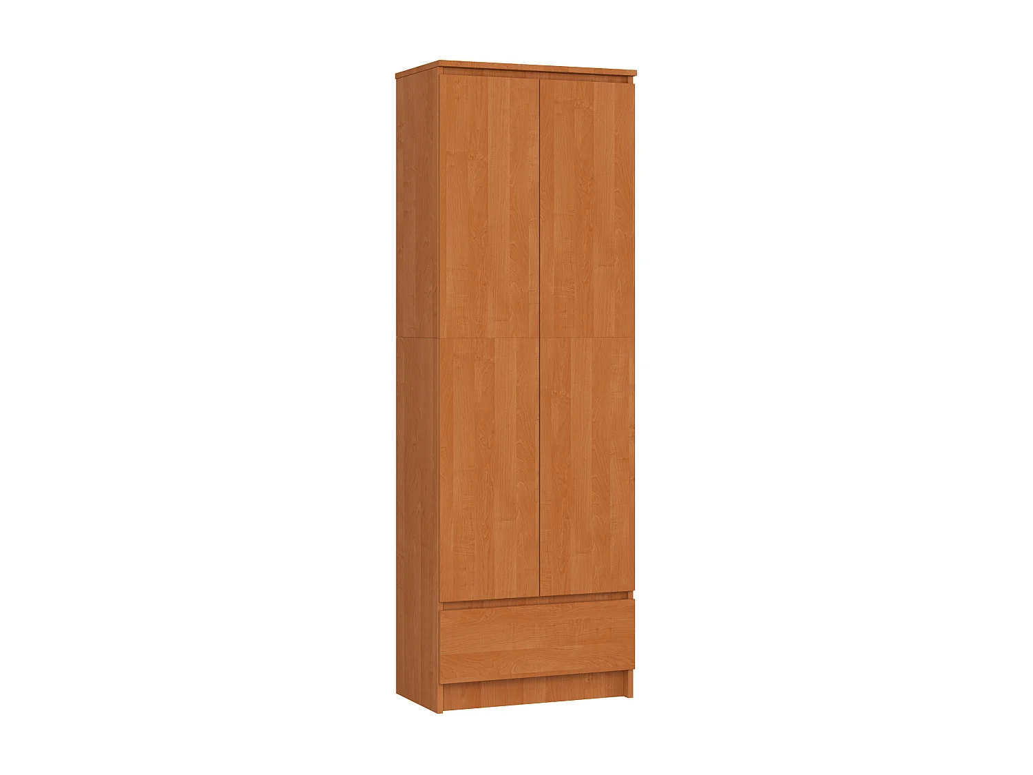 Bibliothèque de bureau AKORD R60 Aulne 60 cm 2 portes 1 tiroir façade Aulne mat 4 étagères 60x35x180 cm