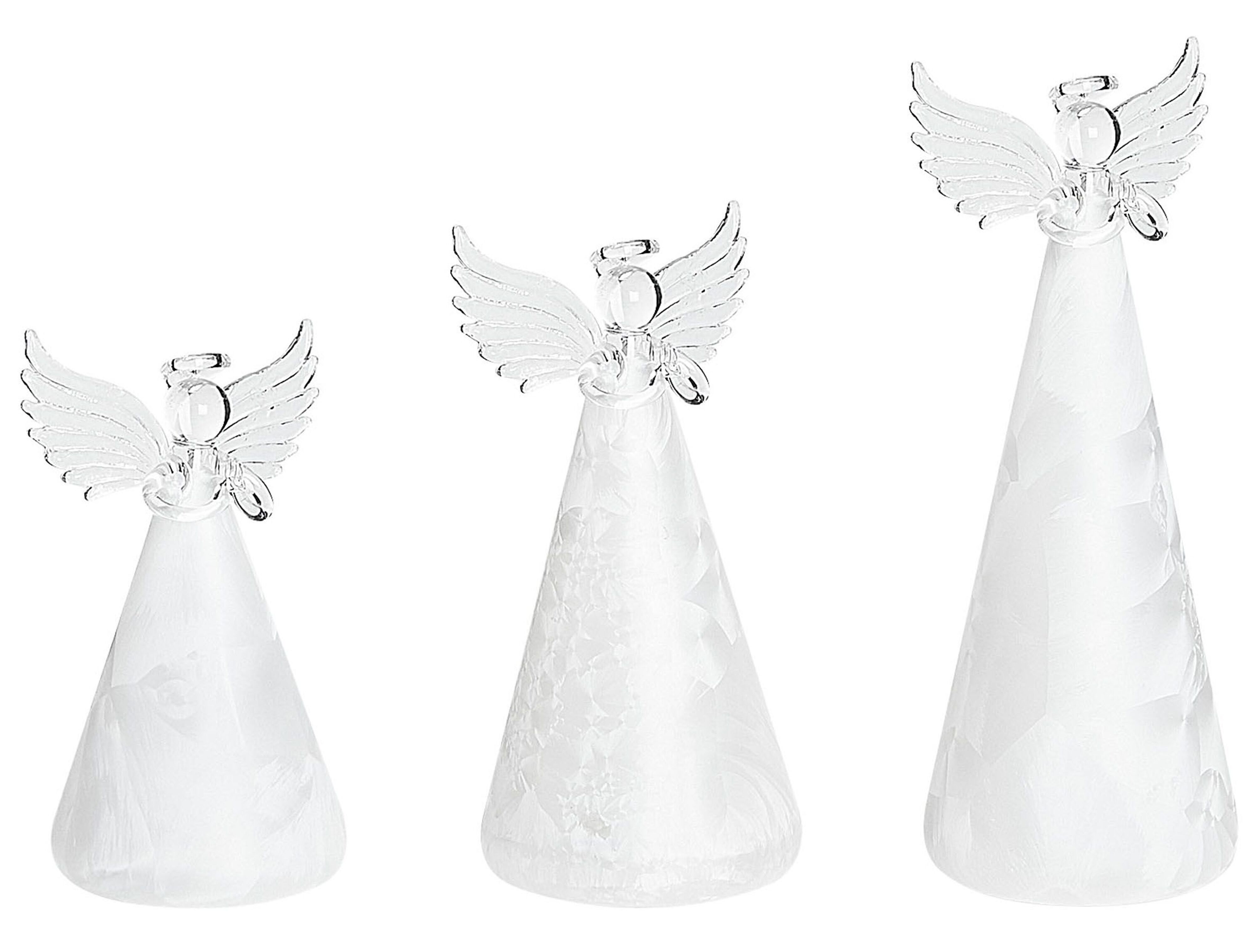 Set of 3 Figurines LED KITTILA Angel 14/17/22 cm White