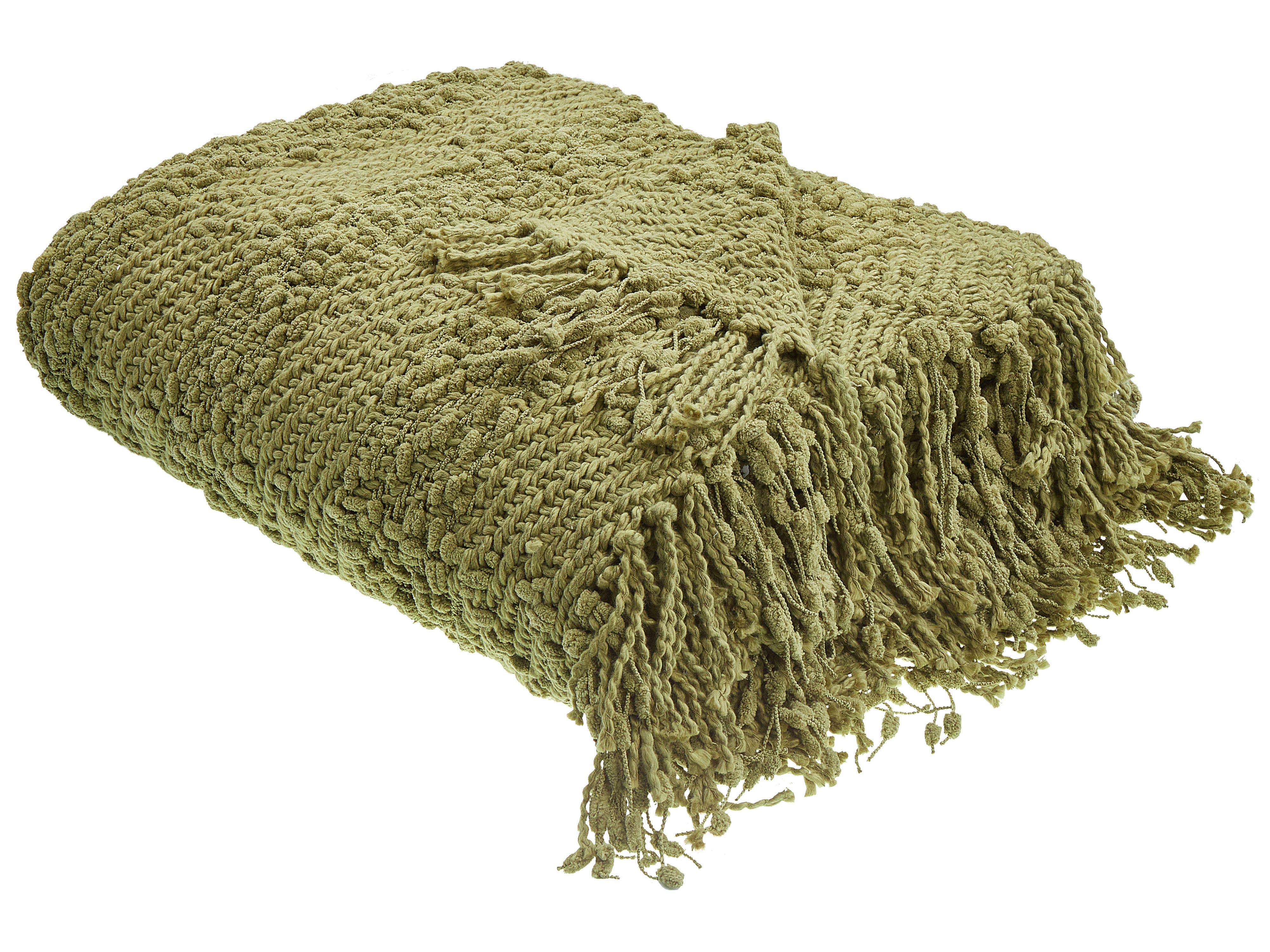 Blanket VELLA Cotton 220 x 240 cm Olive Green