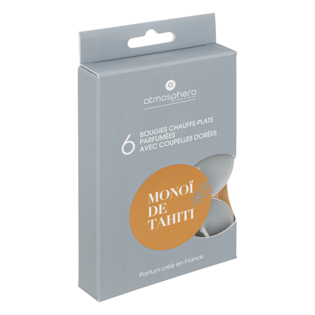 6 Scented candles "Izor" Monoi de tahit&iacute;, 78g