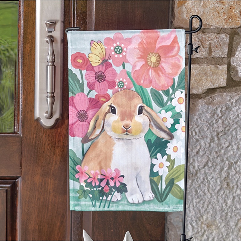 Bunny Love Flag and Mat - MIDNIGHT VELVET CATALOG