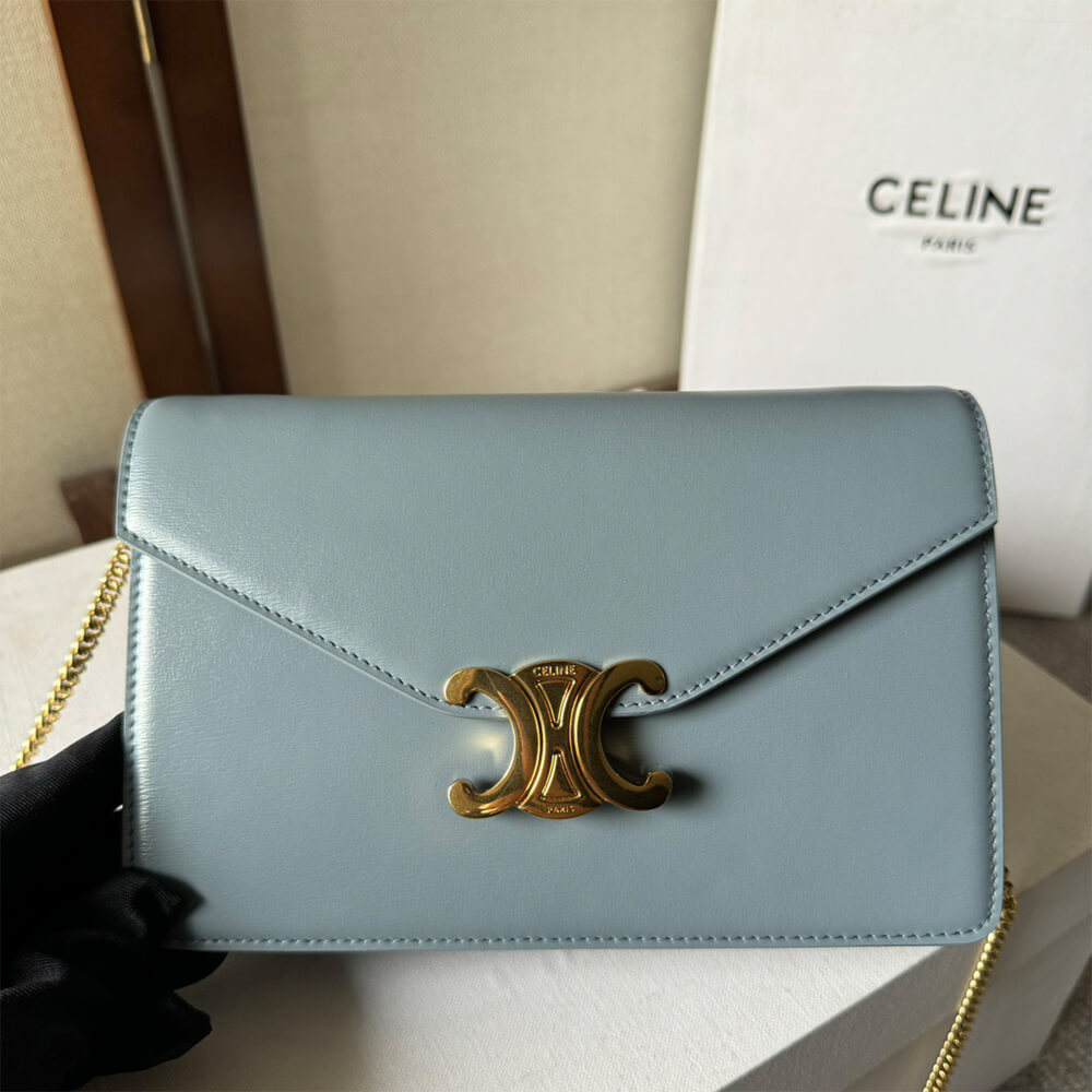 Celine Wallet On Chain Margo Bag in Shiny Calfskin1:1High-quality replica
