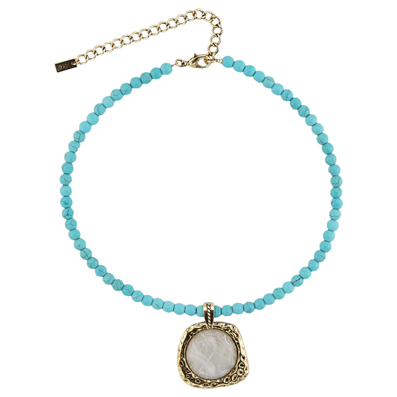 Ayla Beaded Pendant Necklace
