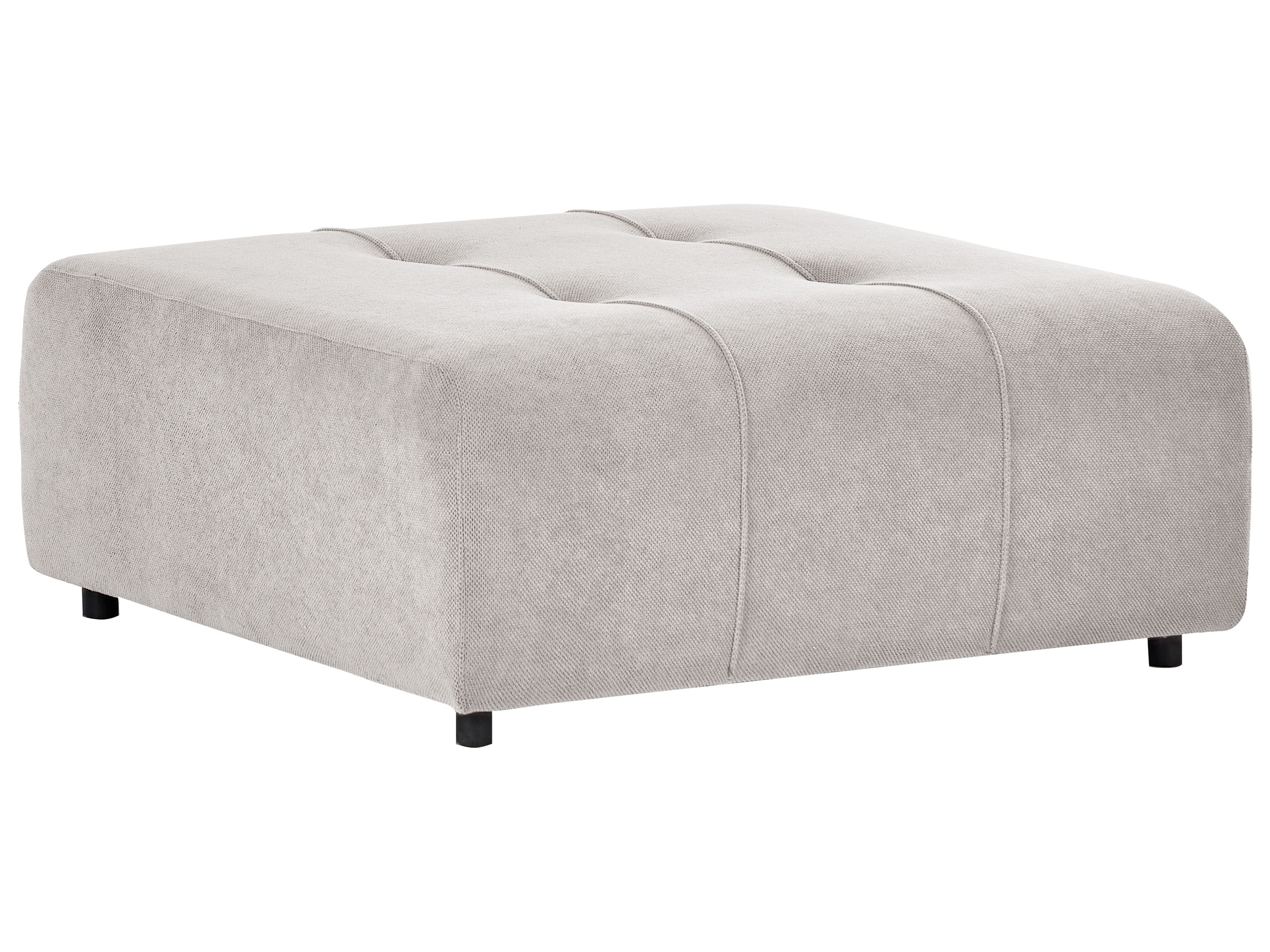 Ottoman INNVIK Fabric Light Grey