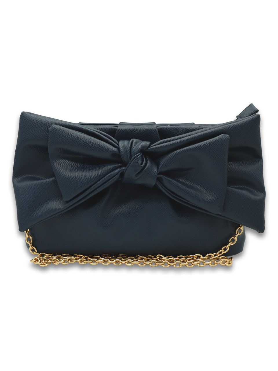 0126-BAG-LTHR-VGN-CRS-BOW-NAVY - Simply Southern Outlet