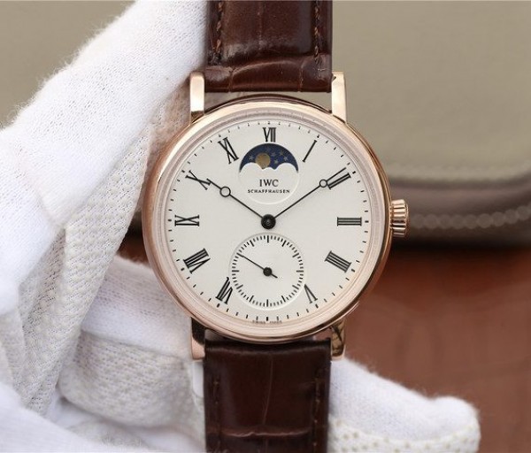 Replica IWC Vintage IW544803 White Dial RG Brown Leather Strap - Top club