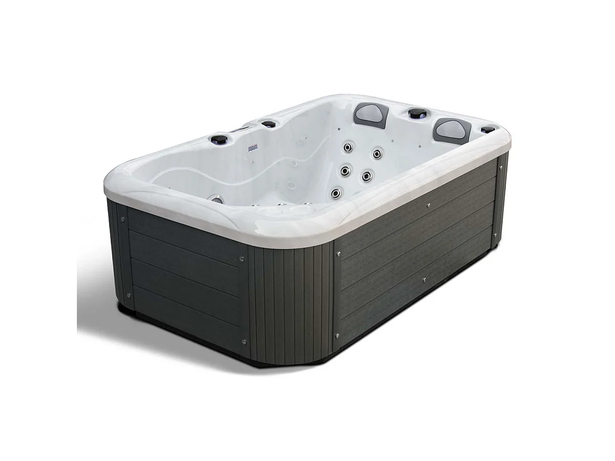 WATERCLIP Spa acrylique ARKOS 3 places - 22 Hydrojets - 720L - Ozonateur et couverture inclus - 200 x 125 x 72cm - Blanc