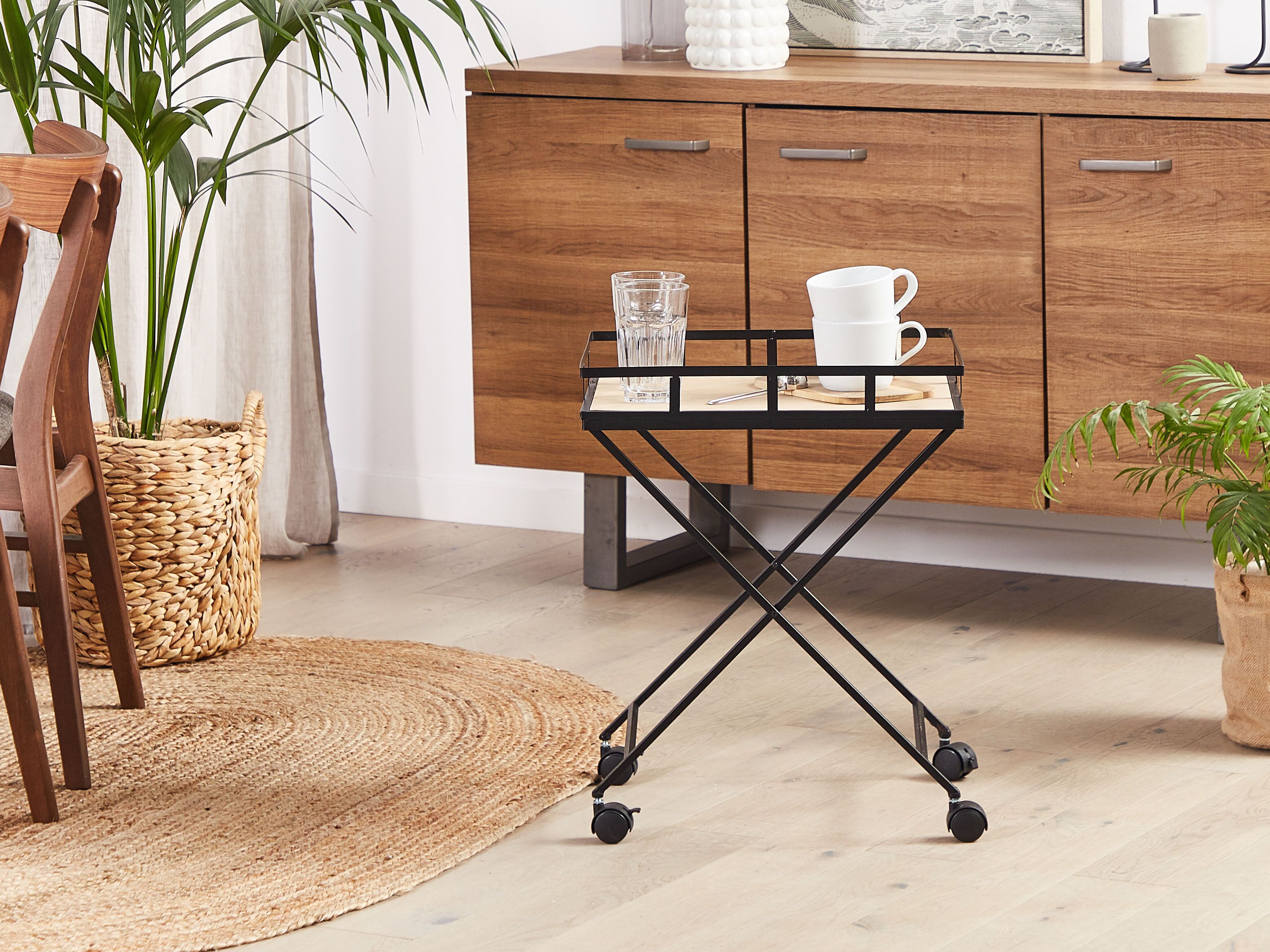Kitchen Trolley LEOTI Metal Black