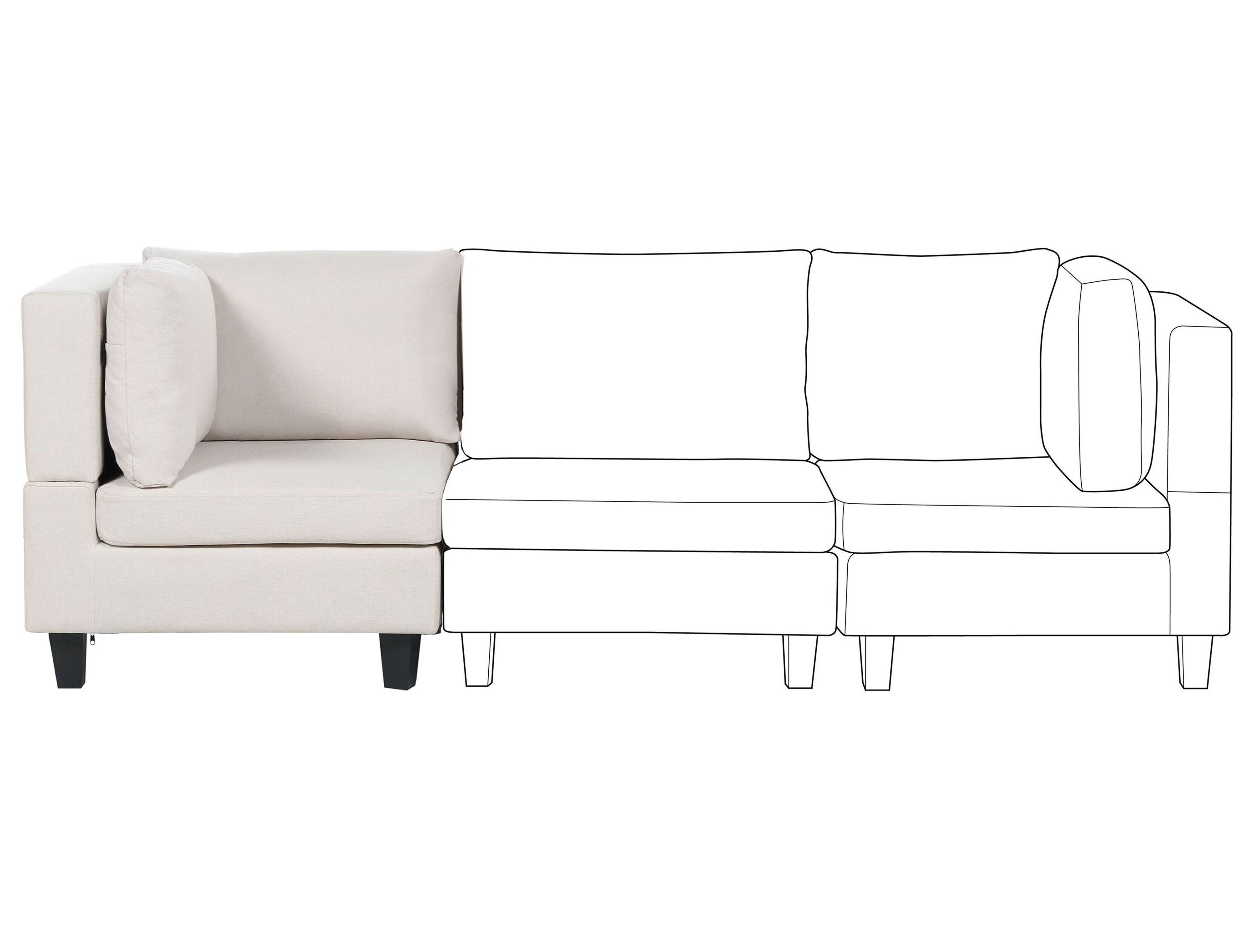 Corner Seat UNSTAD Fabric Light Beige