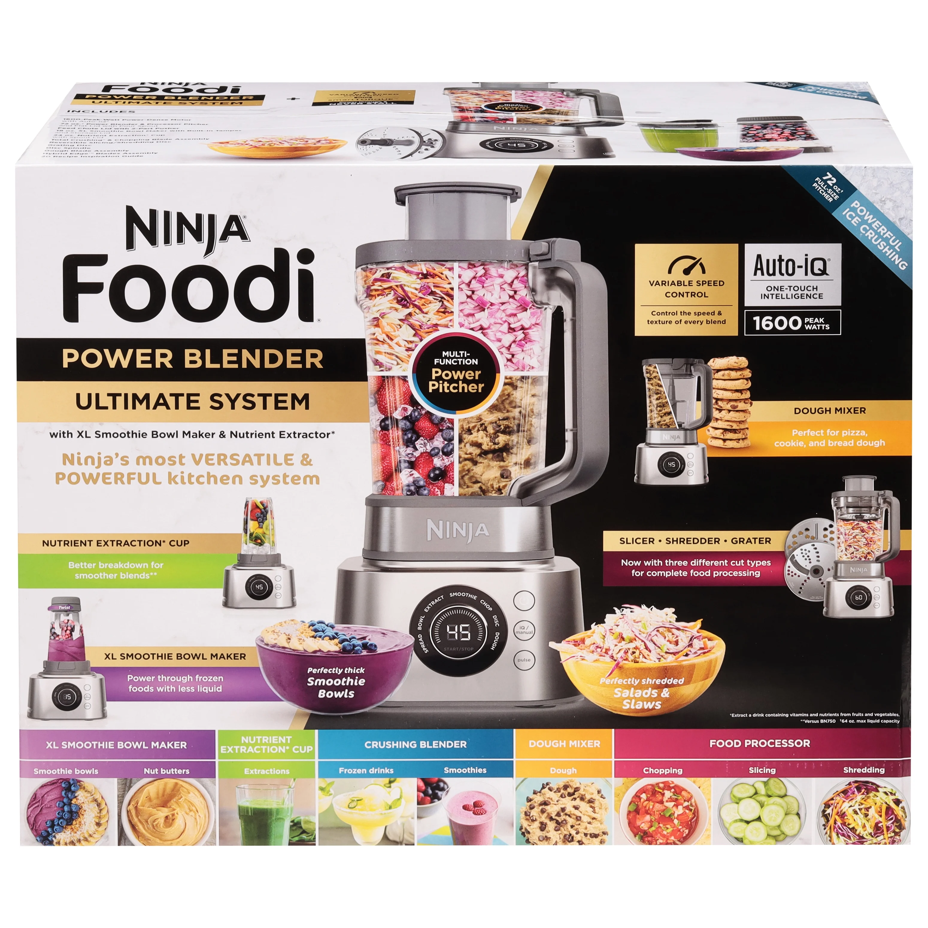 Ninja Foodi 7-Speed Power Blender Ultimate System With XL Smoothie Bowl Maker And Nutrient Extractor, Platinum