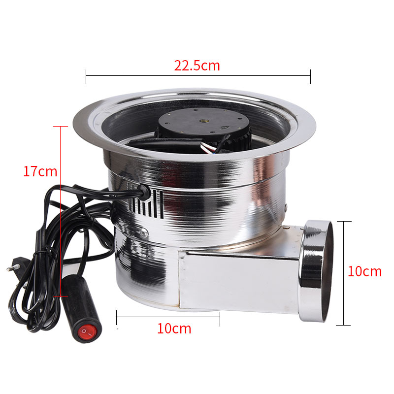 Korean Barbecue Restaurant Electric Charcoal BBQ Grills BBQ 75W Upper Pipe 120W Lower Pipe Smoke Exhaust Motor