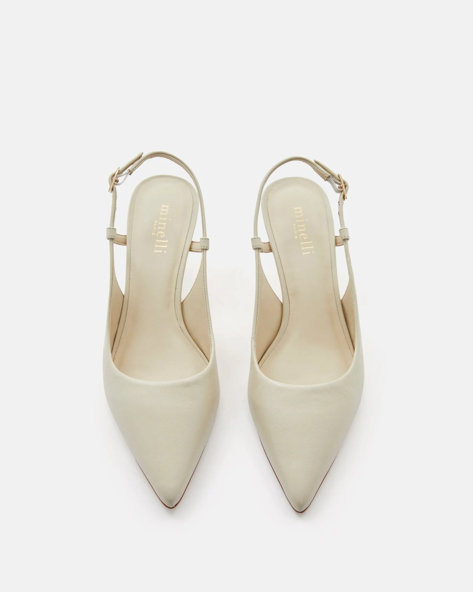 ESCARPINS KARANA - En cuir à talons écru