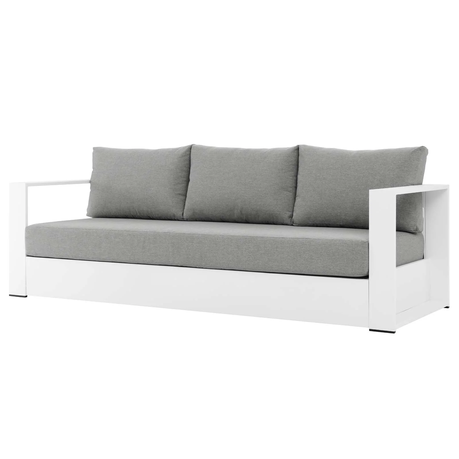 Lounge Sofa Table Set, Grey Gray, Aluminum, Metal, Fabric, Modern Contemporary, Outdoor Patio Balcony Cafe Bistro Garden Furniture Hotel Hospitality - Image 45