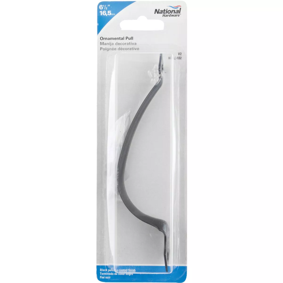 National Hardware 6-1/2 In. Black Ornamental Gate Pull