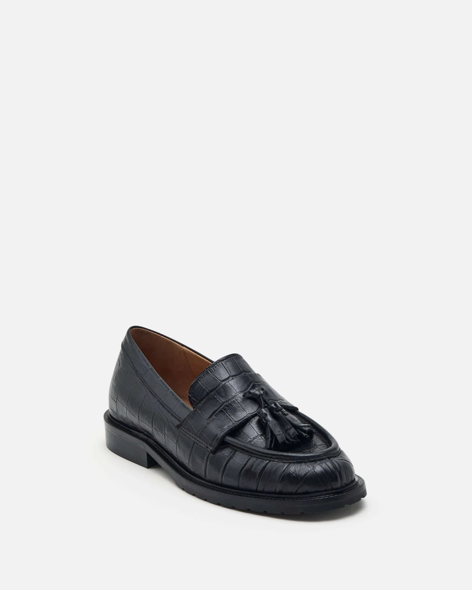 MOCASSINS GALILA/CROCO - En cuir croco noir