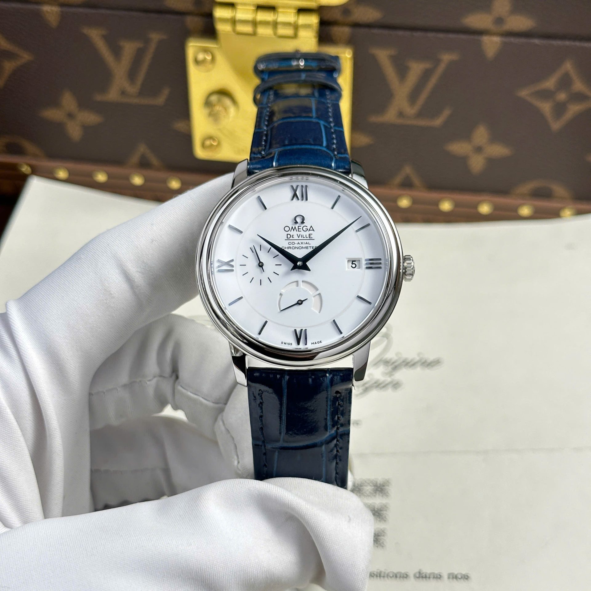Omega Replica Watch De Ville Prestige Power Reserve White Dial 39.5mm - Top club