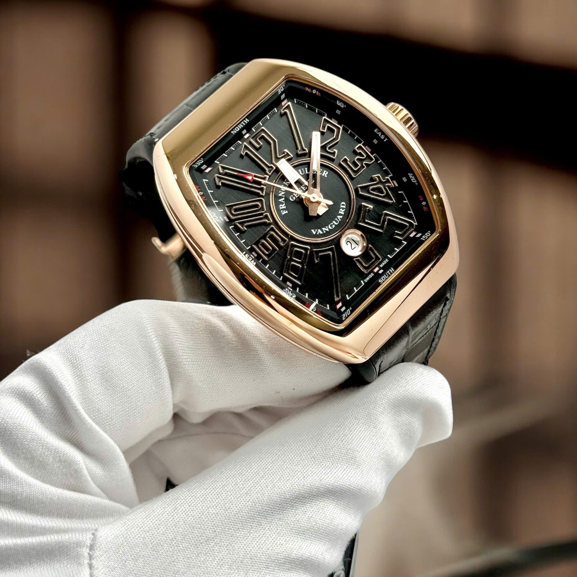 Franck Muller Luxury Replica Watches Vanguard V45 Rose Gold Men s ABF Factory 45mm - Elite Watch Atelier