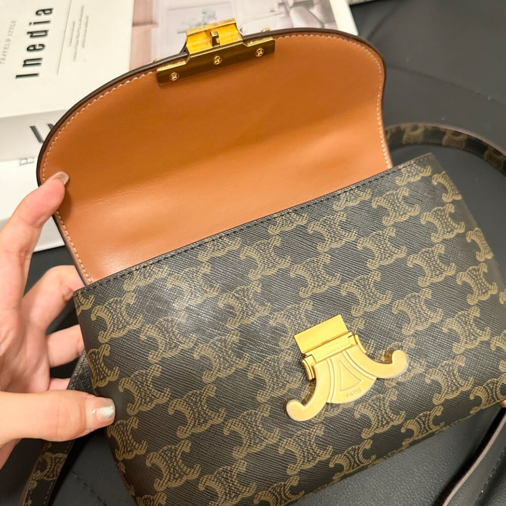 Celine Teen Nino Bag in Triomphe Canvas1:1High-quality replica