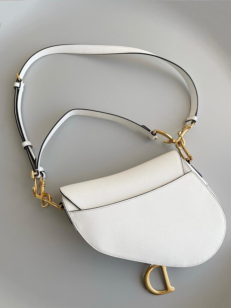 Dior Christian Dior Mini Saddle Bag With Strap White For Women 7.5in/19cm M0456CBAA_M0301:1High-quality replica