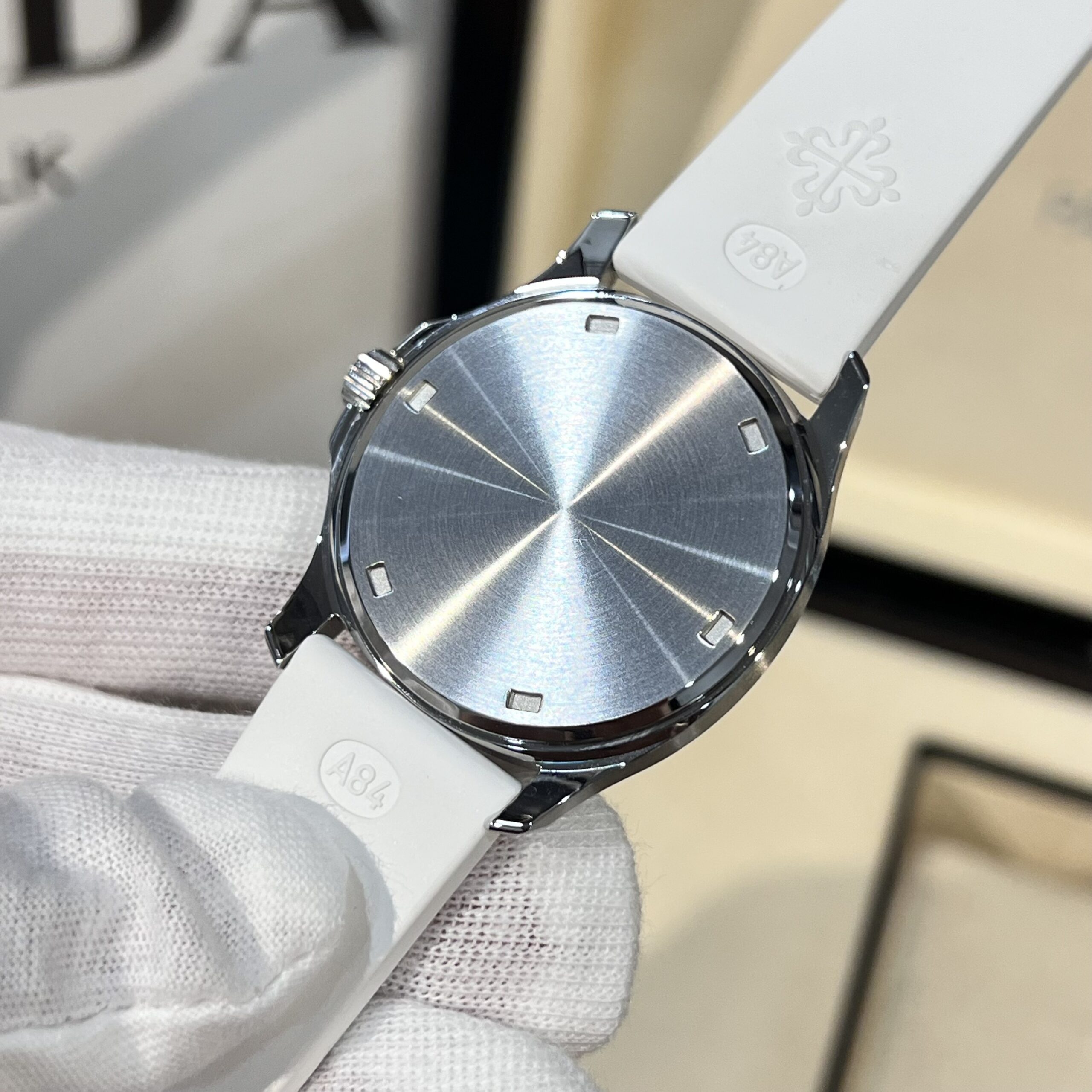 Patek Philippe Aquanaut 5067A White With Stone Bezel Replica 1:1 Watch PPF 35.6mm - Top club