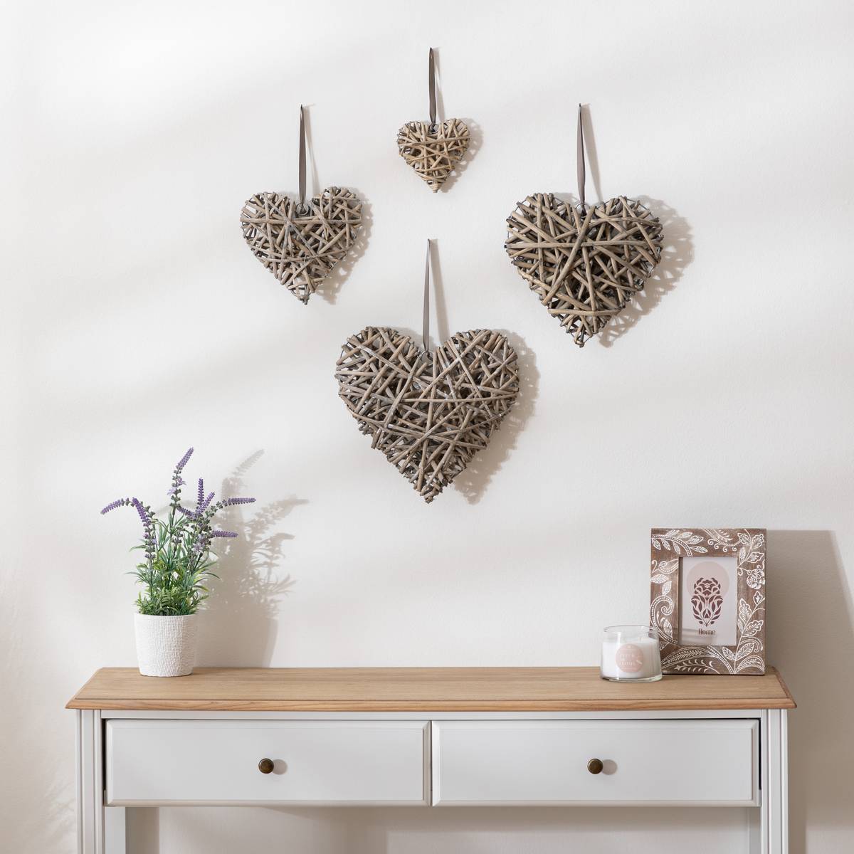 Wicker wall decoration"Marlo" &Oslash; 12 cm