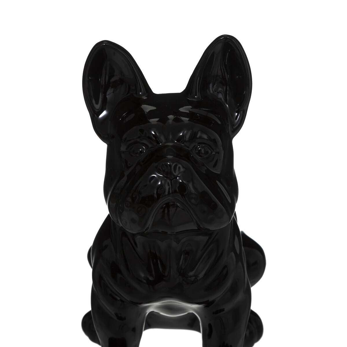 Statue "Bulldog", ceramic Black, H.12 cm