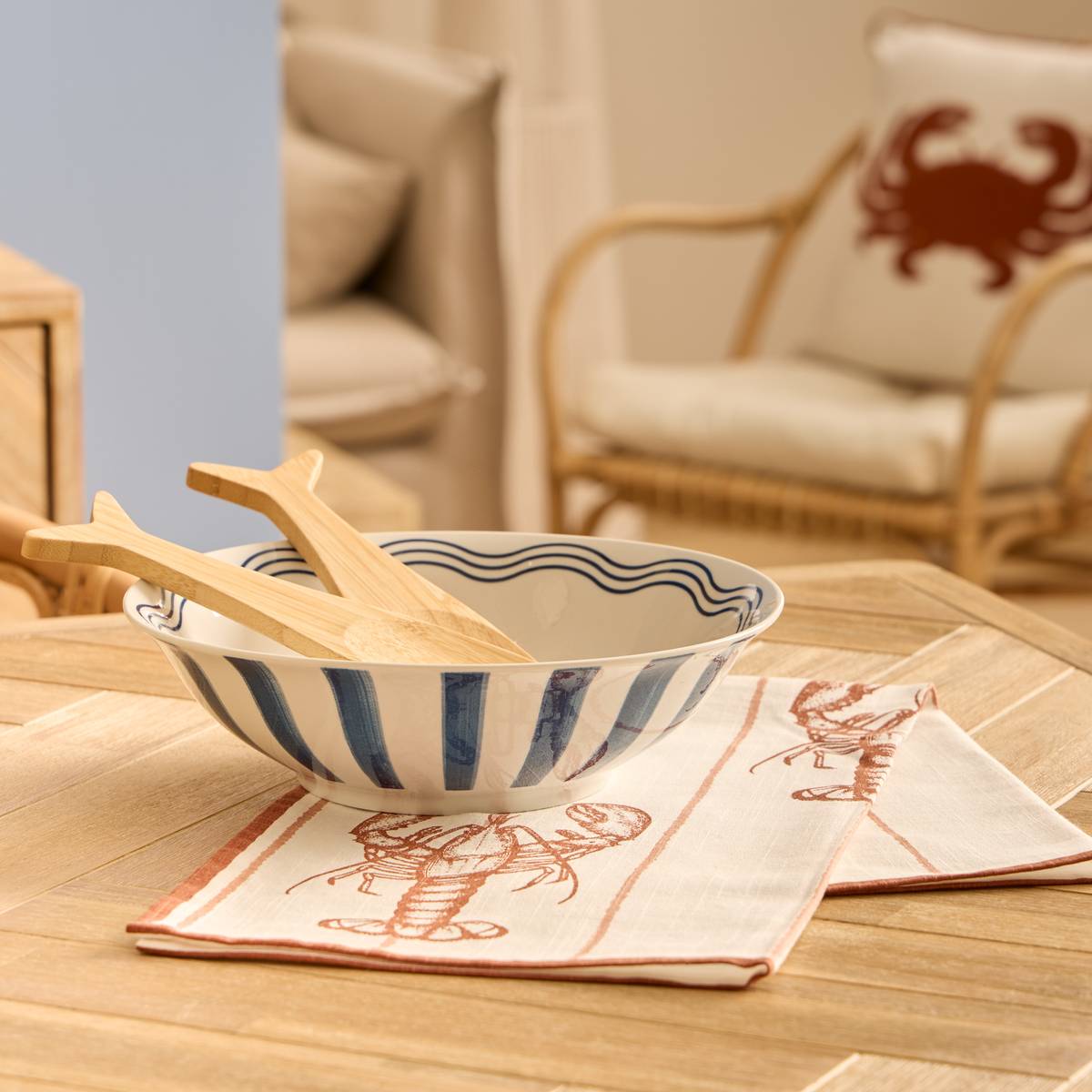 Salad bowl "Oceania" Porcelain, 25.8x25.8 cm