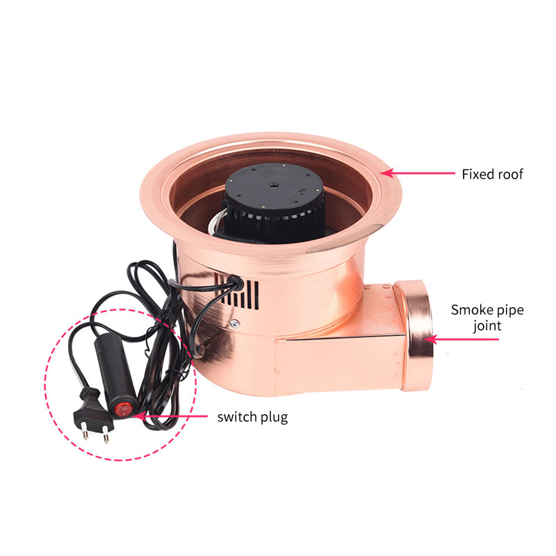 Korean Barbecue Restaurant Electric Charcoal BBQ Grills BBQ 75W Upper Pipe 120W Lower Pipe Smoke Exhaust Motor
