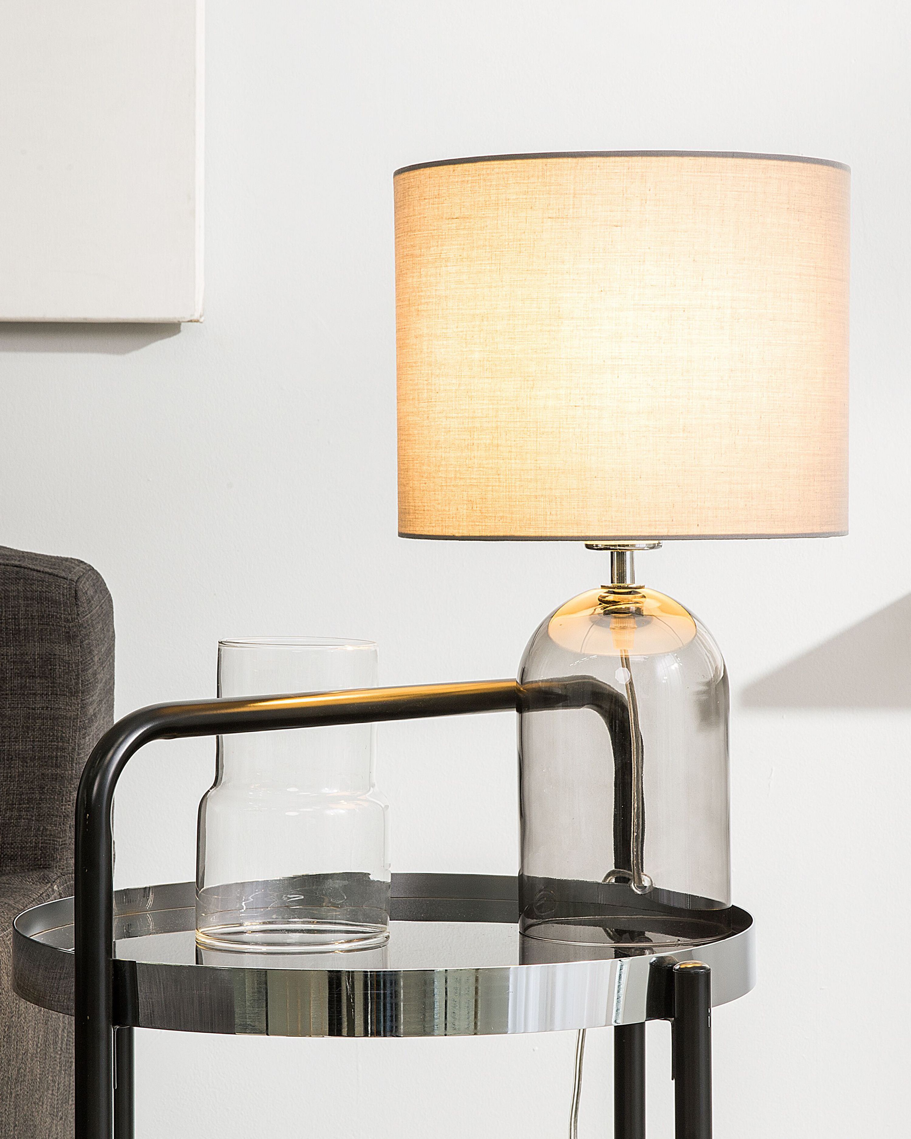 Table Lamp DEVOLL Glass Grey