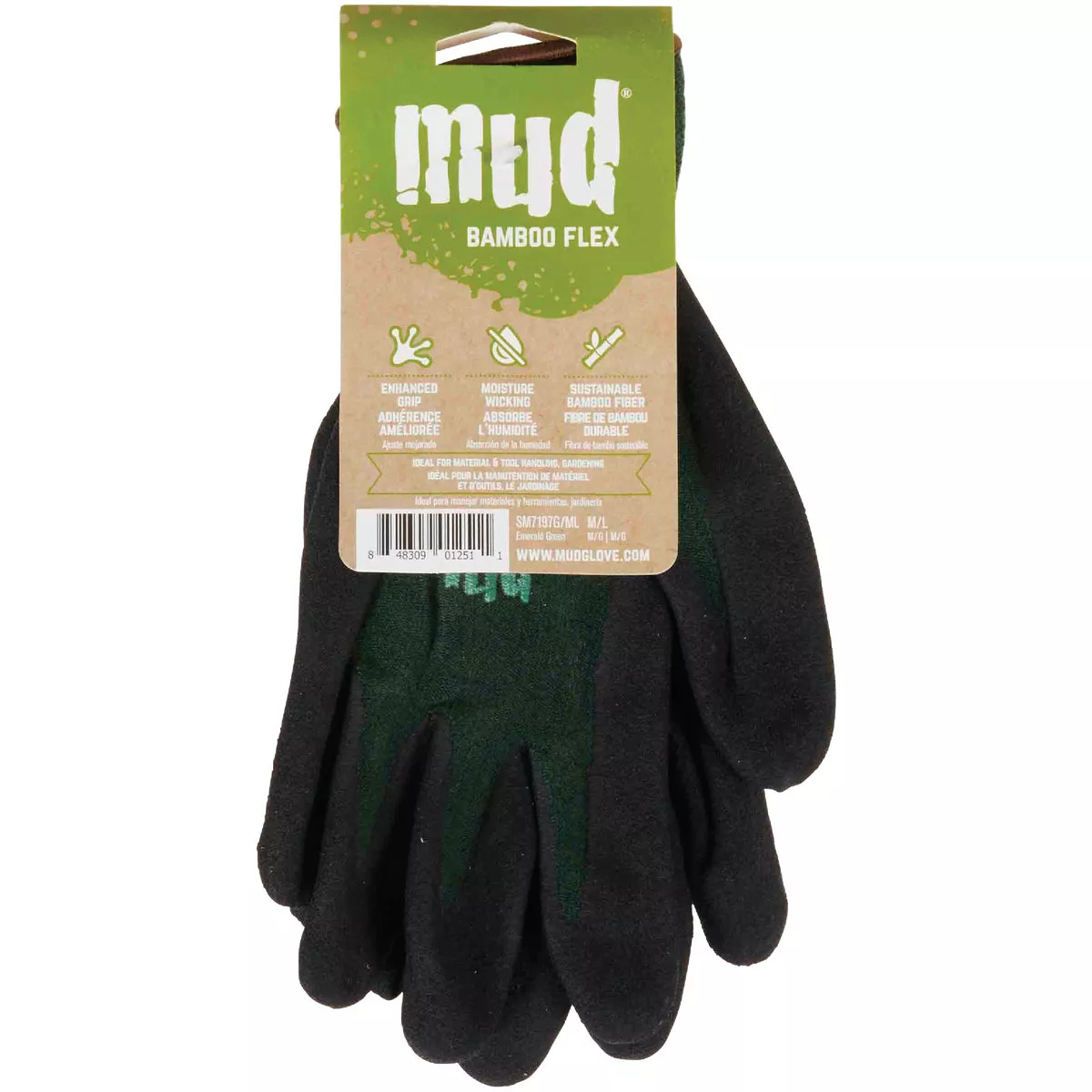 Mud Bamboo Flex Medium/Large Emerald Green Garden Glove
