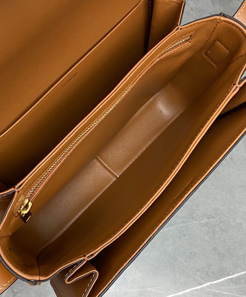 Celine Classique Cuir Triomphe Bag In Natural Calfskin Coffee1:1High-quality replica