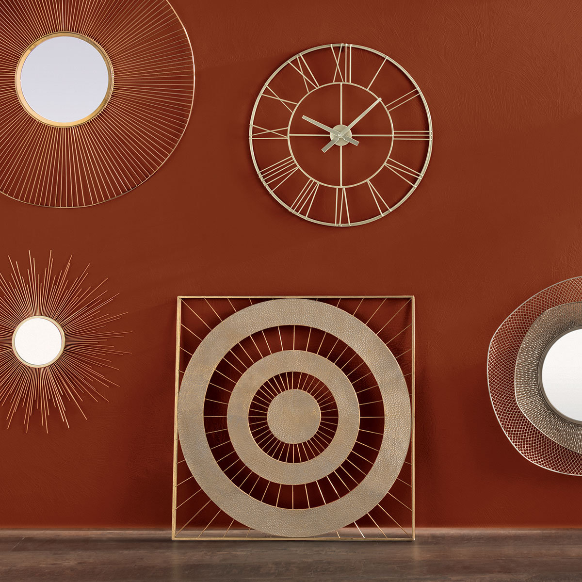 Clock"Phil" Gilt, D.70 cm