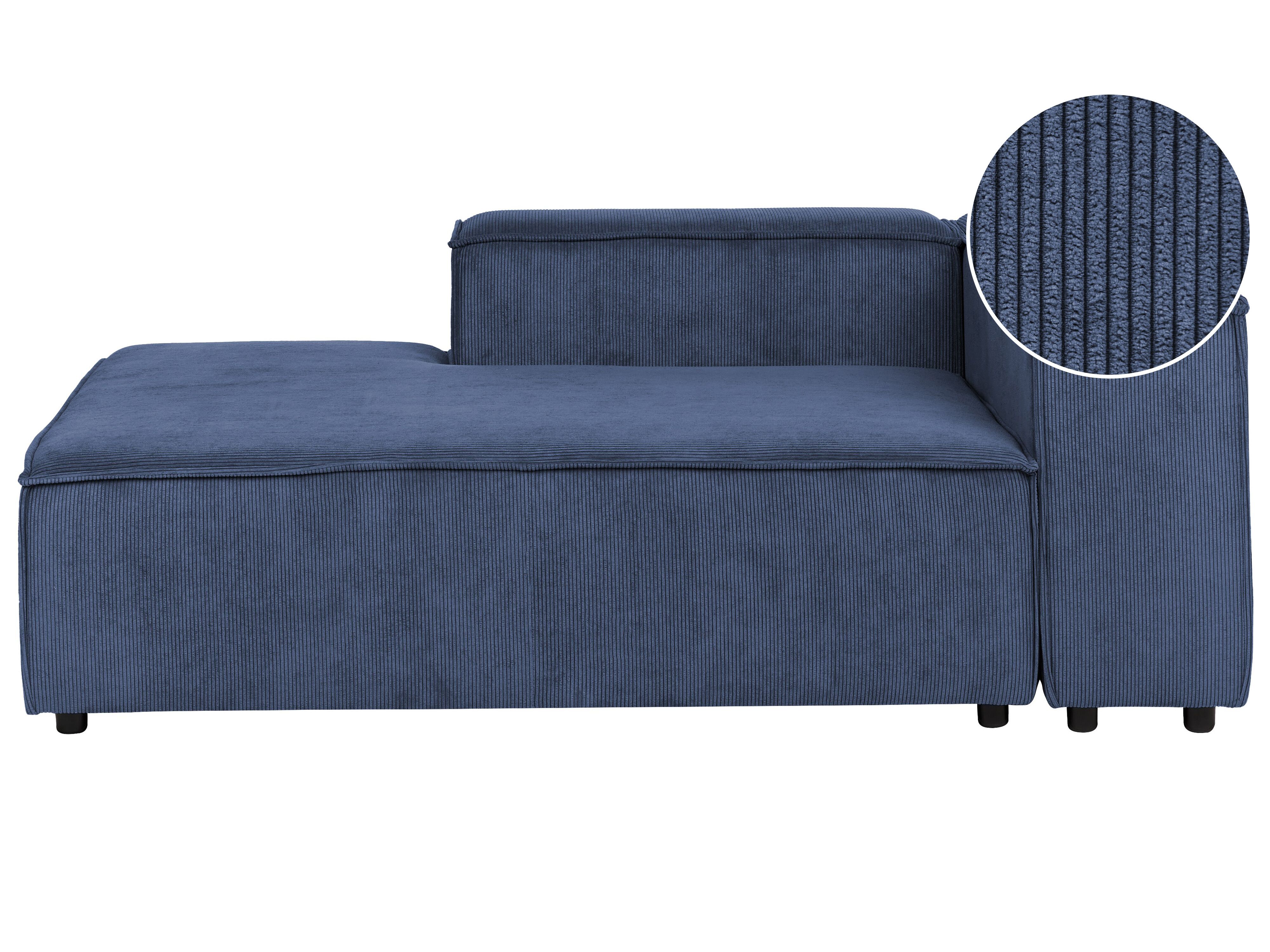 Right-Hand Chaise Lounge ARDAL Corduroy Dark Blue