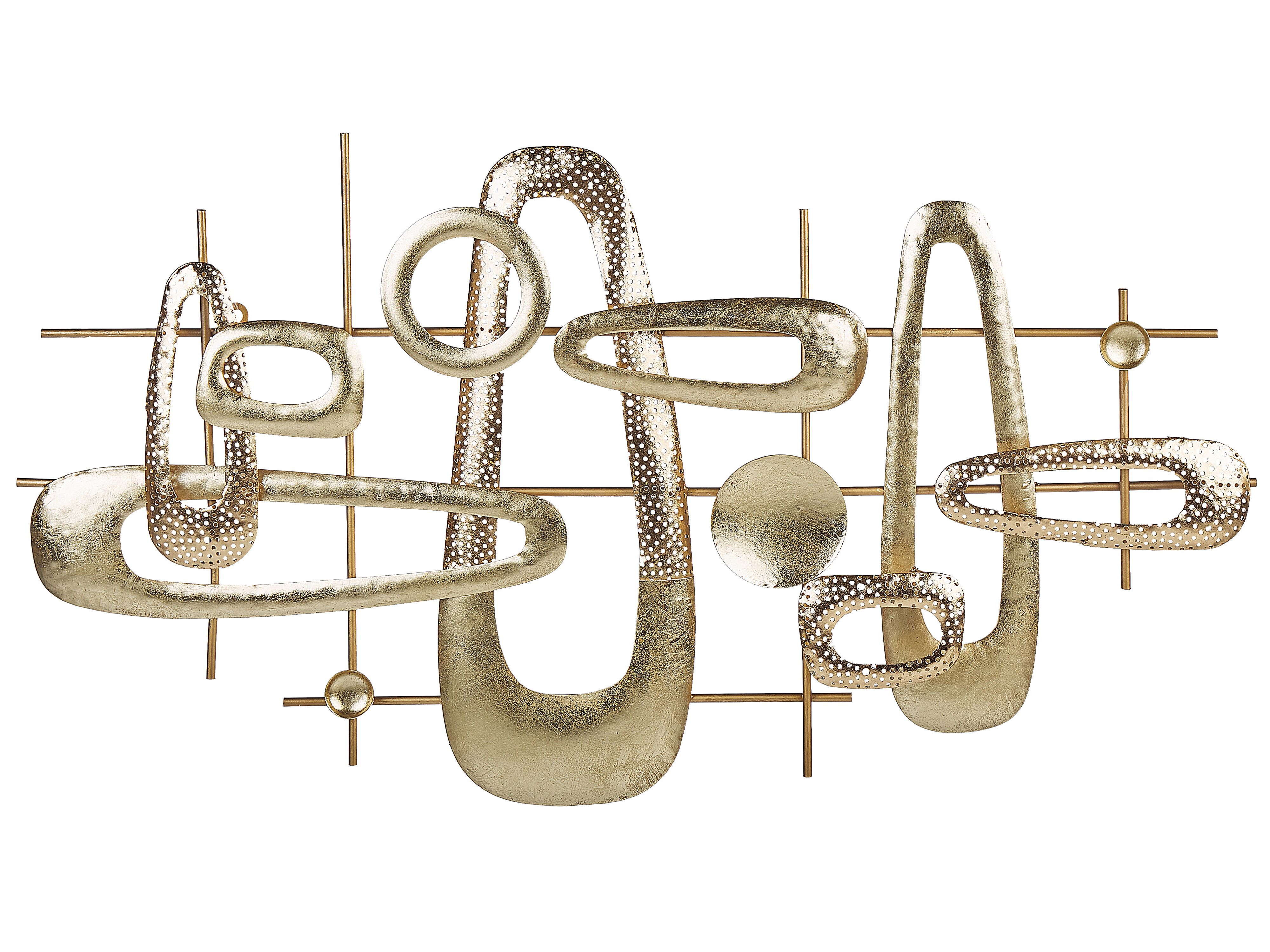 Wall Decor MANGANESE Metal 50 cm Gold