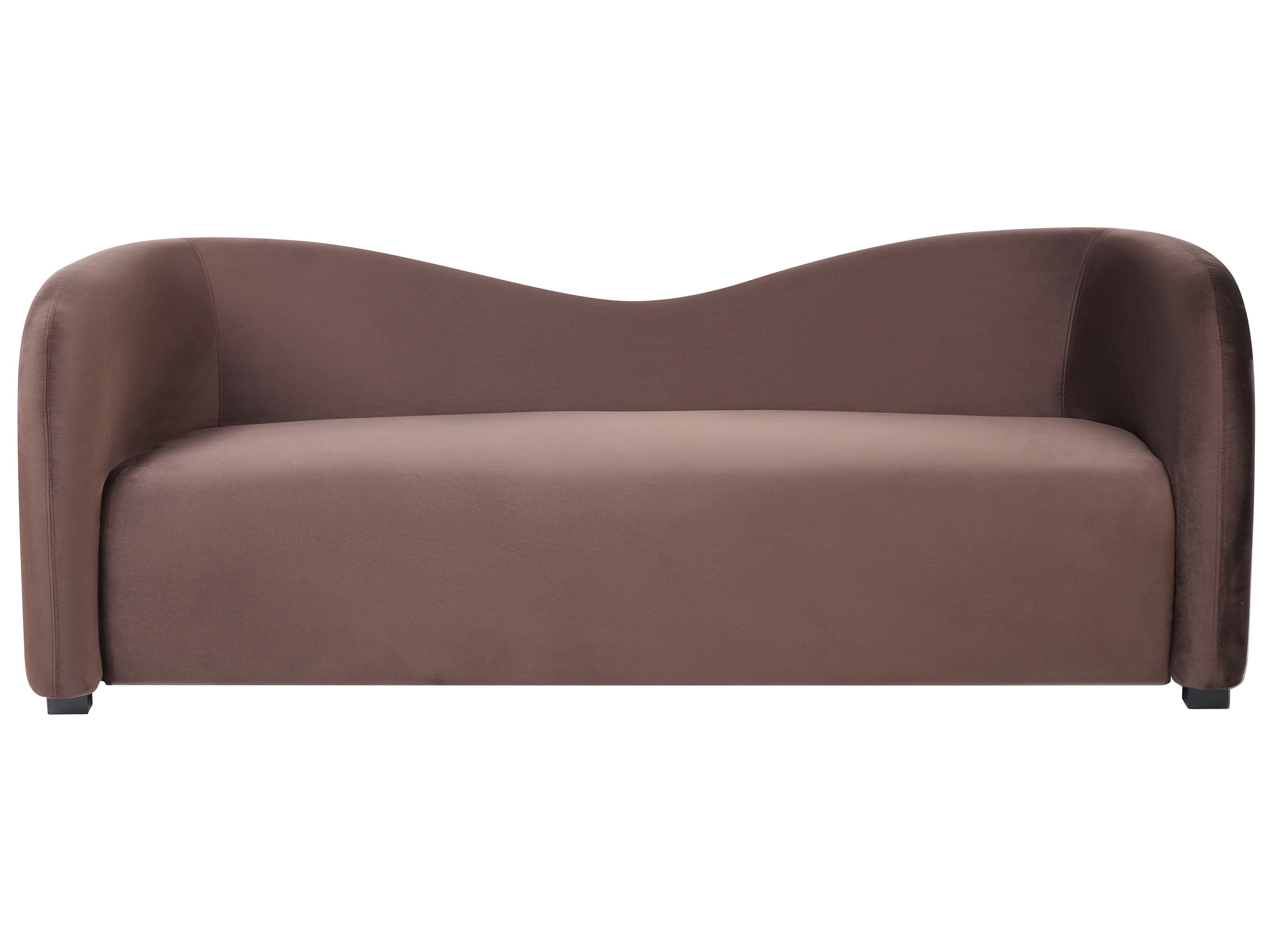 Sofa 3 Seater VELTADA Velvet Dark Brown