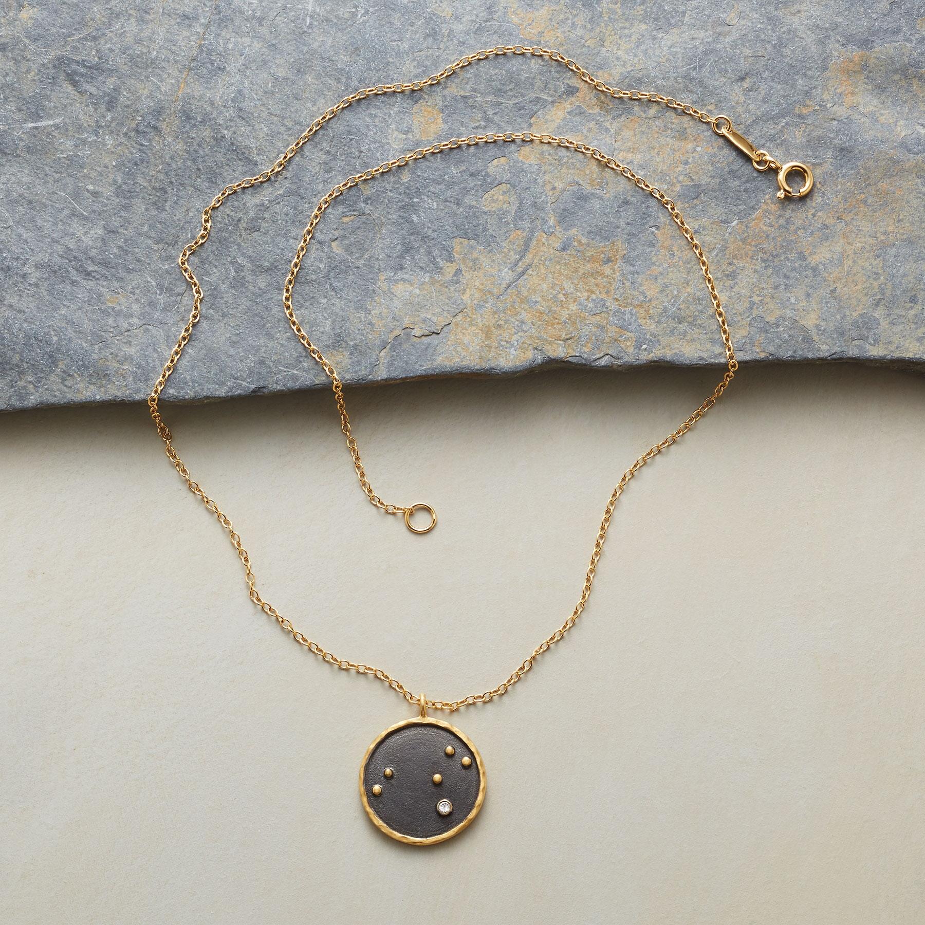 Gold Plate Zodiac Constellation Necklace - Sundance Clothing