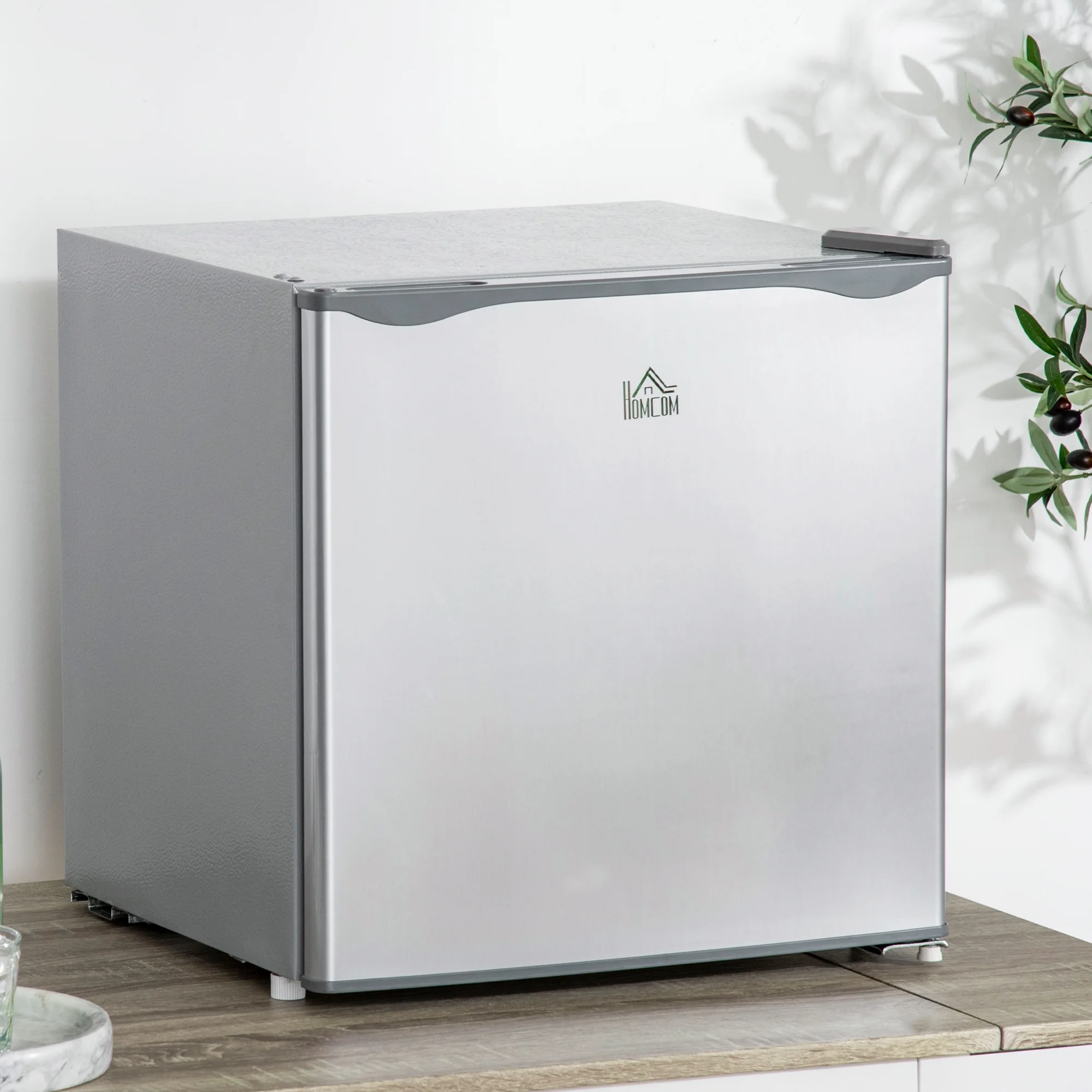 Side-by-Side Refrigerator HOMCOM Mini Freezer Countertop, 1.1 Cu.Ft Compact Upright Freezer with Removable Shelves, Reversible Door for Home, Dorm, Apartment and Office, gray,French Door Refrigerator - Image 2