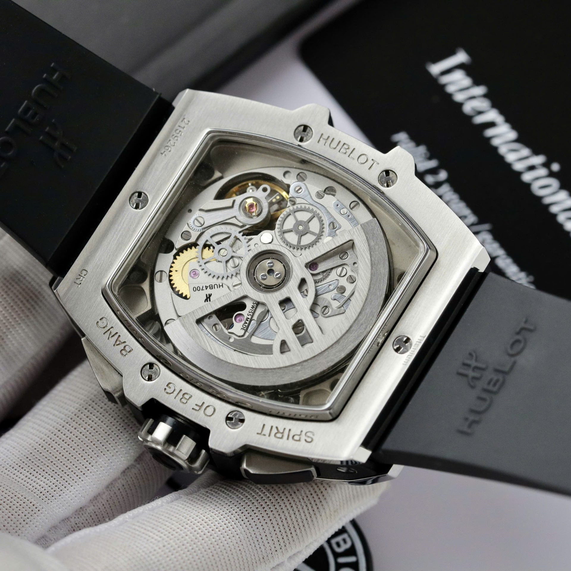 Hublot Spirit Of Big Bang Titanium Dial Blue Custom Moissanite Diamonds Hong Kong 42mm - Top club