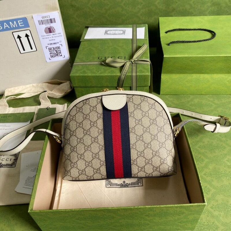 Replica Gucci Ophidia Gg Small Shoulder Bag In White Gg Canvas1:1High-quality replica