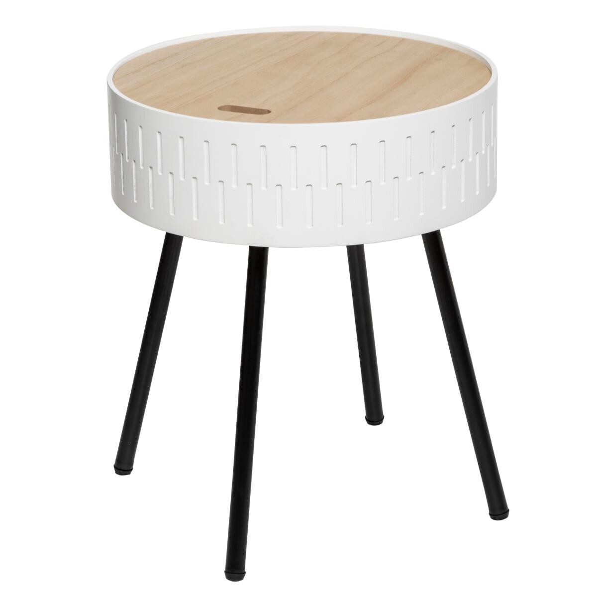Side table "Shiro" White, D.39 cm
