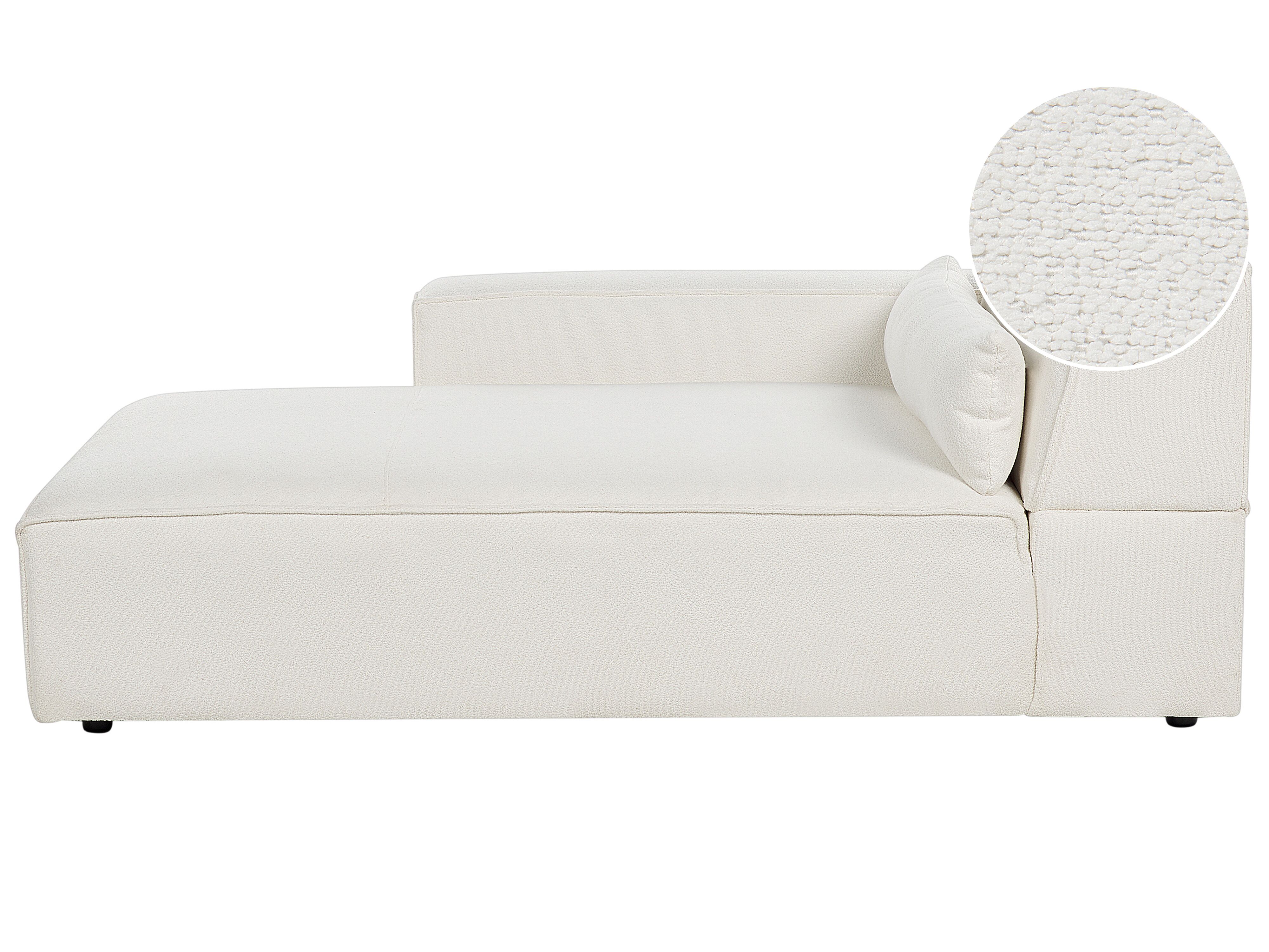 Right-Hand Chaise Lounge HELLNAR Boucle Off-White
