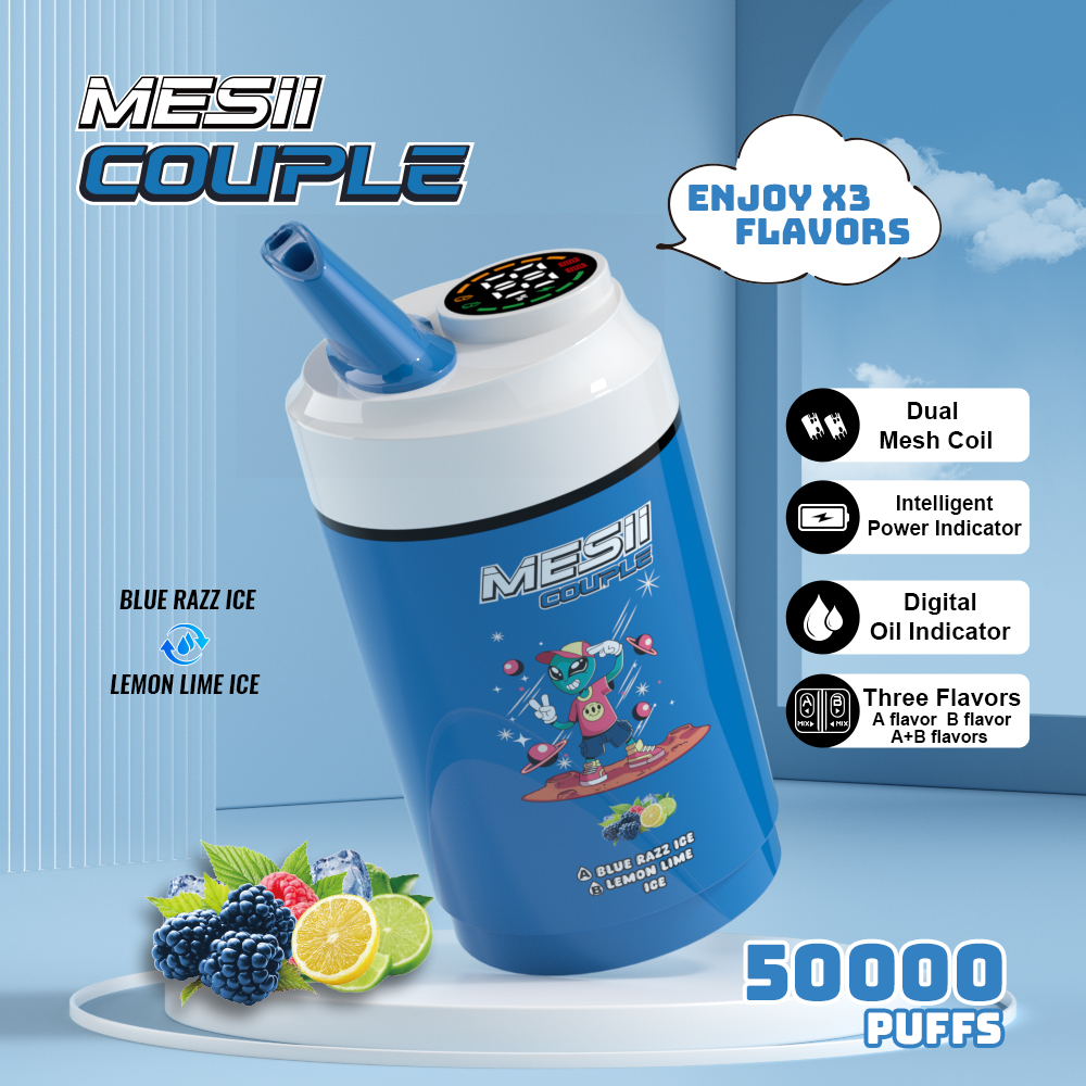 Mesii Couple 50K Puffs Triple Mode Flavor Vape | Two Flavours You Can Switch And Blend